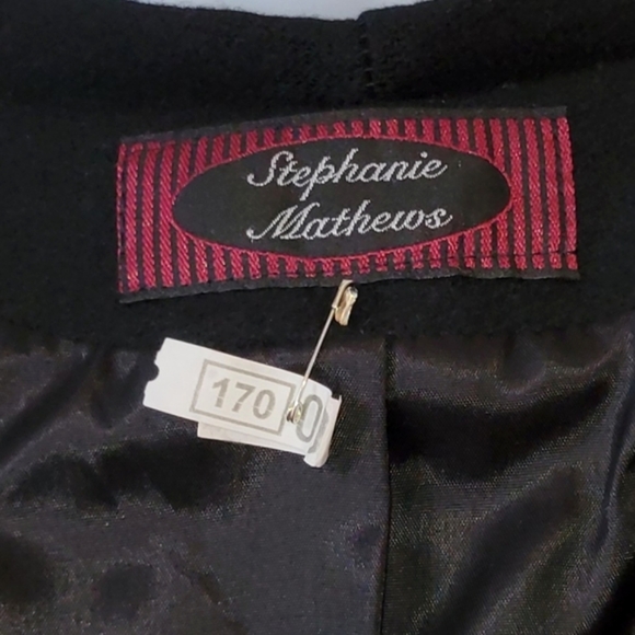 Stephanie Mathews Wool Coat Womens Size M/L 8/10 Fully Lined Wool Peacoat - Picture 9 of 16